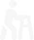 icon of a human using a walker